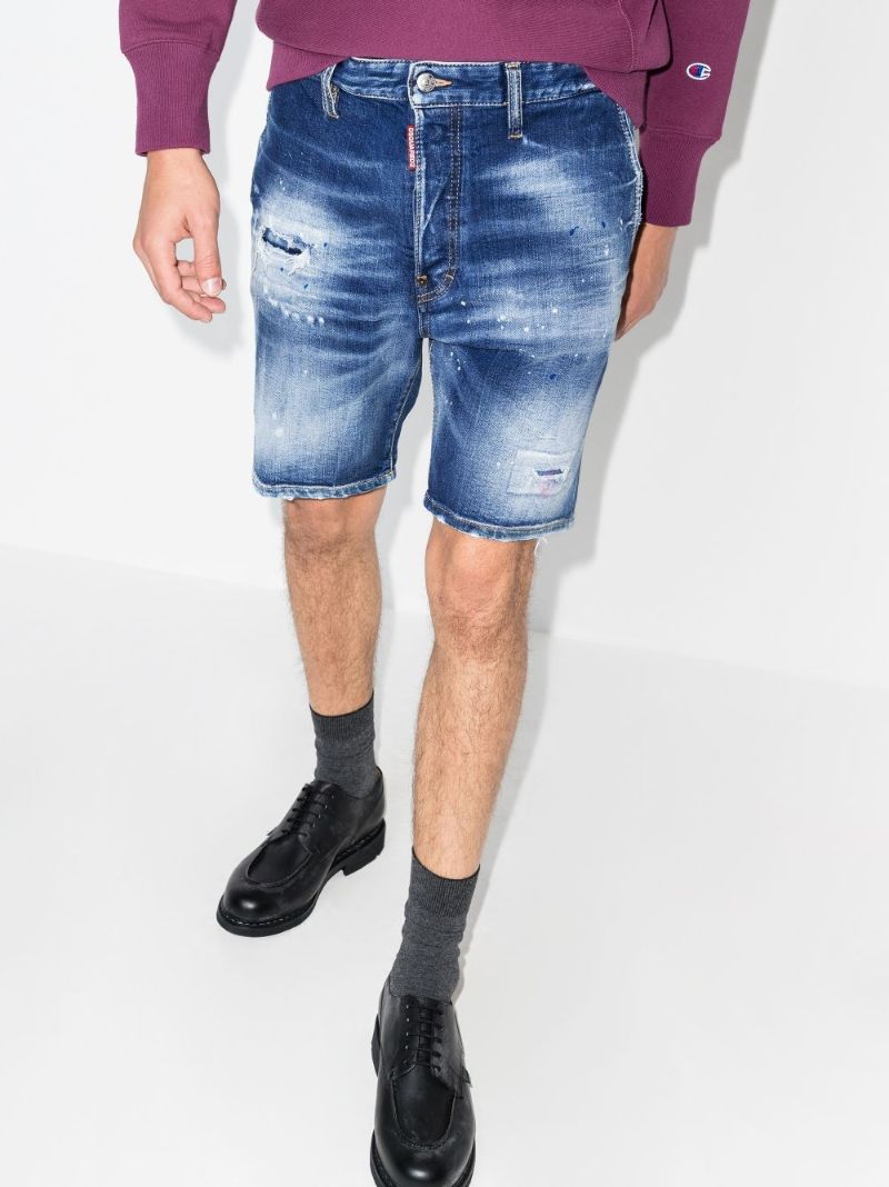 Knee-length Denim Shorts