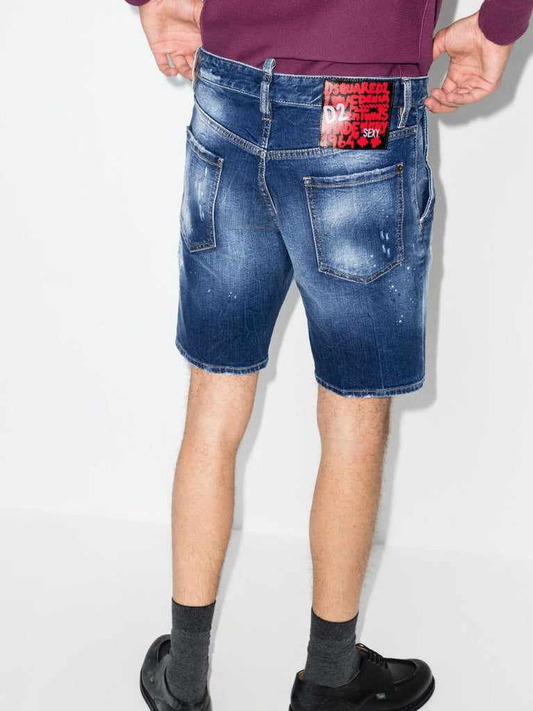 Knee-length Denim Shorts