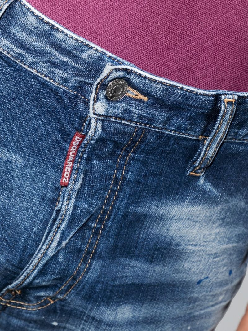 Knee-length Denim Shorts