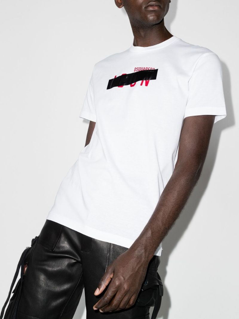 Blocked Out Icon Logo Print T-shirt