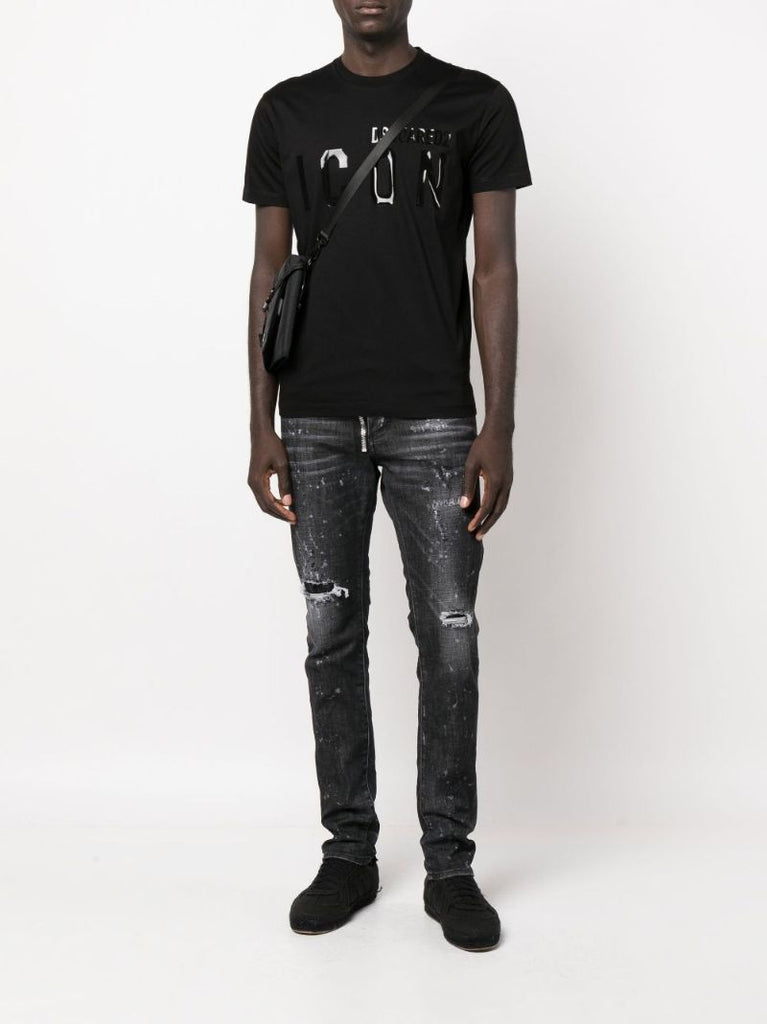 Black Tonal Icon Logo T-shirt