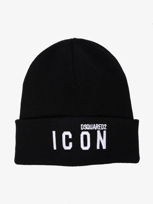 Black Classic Icon Knitted Beanie Hat