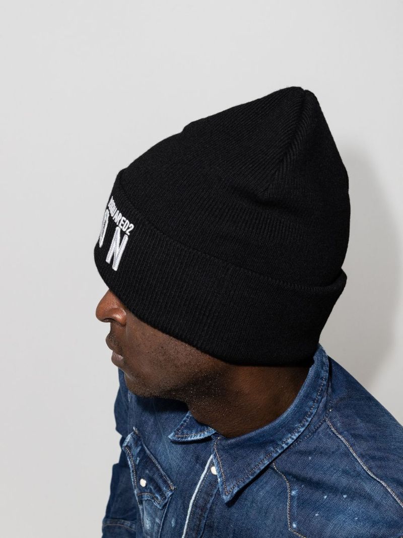 Black Classic Icon Knitted Beanie Hat
