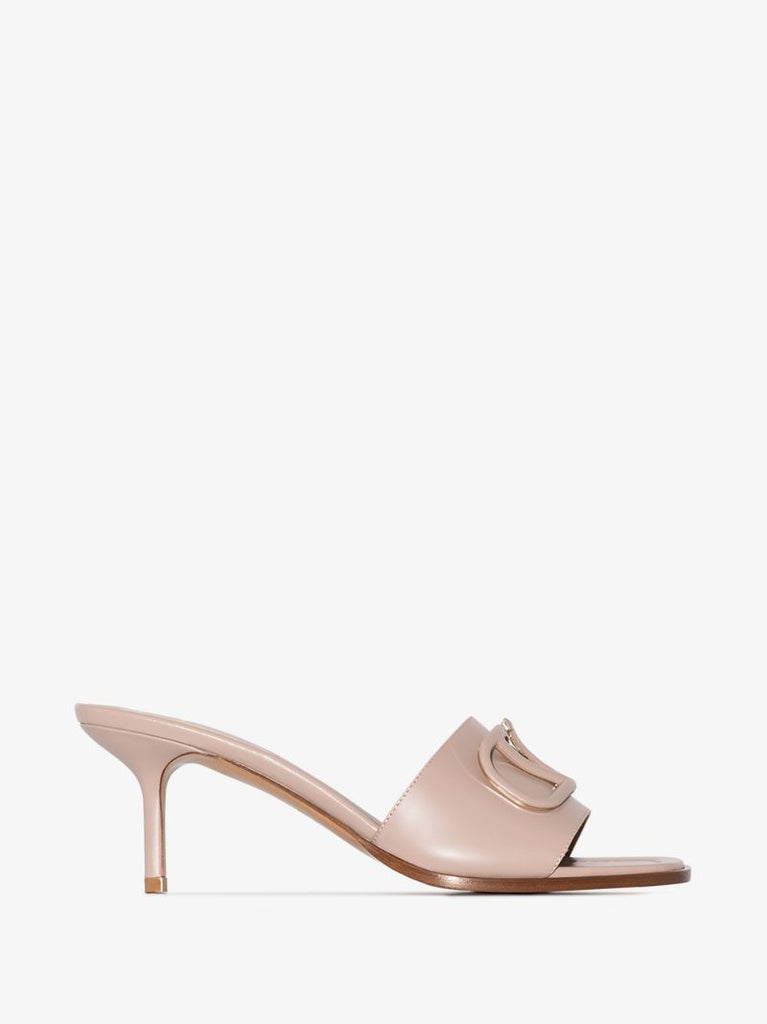 Pink Vlogo 65 Leather Mules