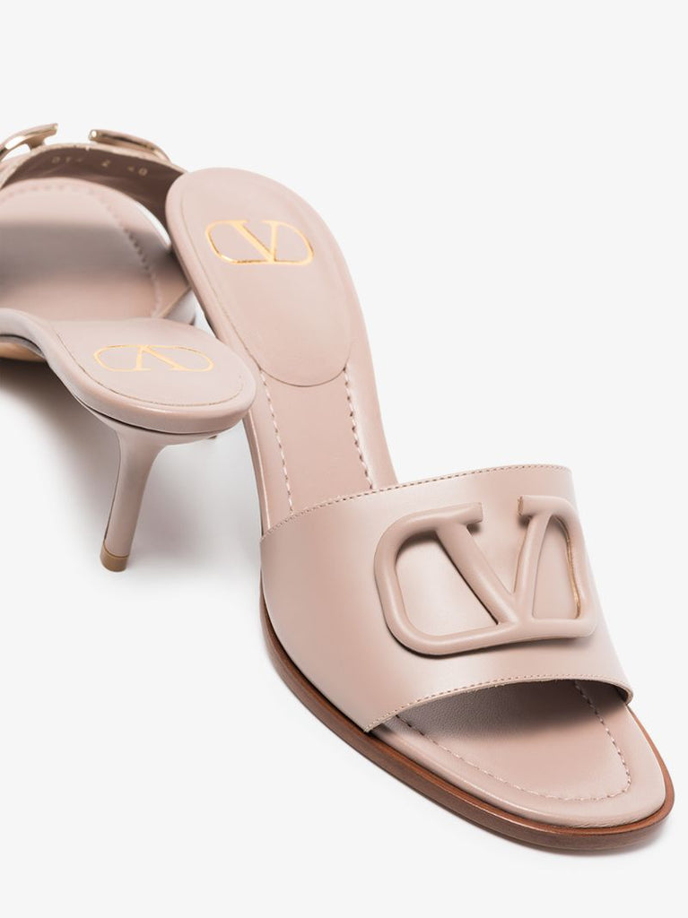 Pink Vlogo 65 Leather Mules