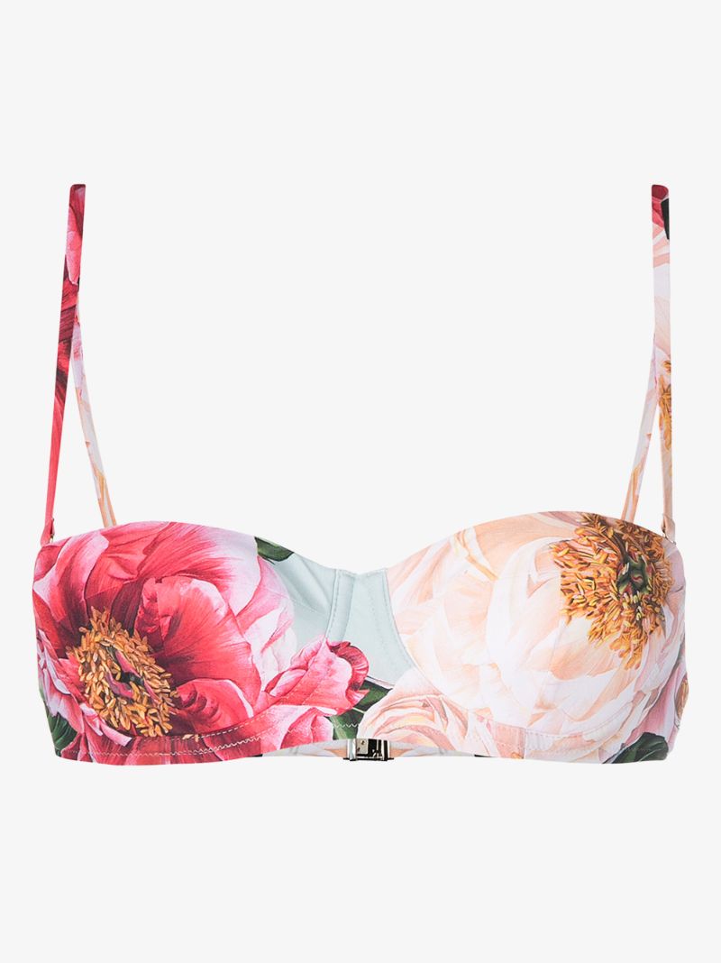 Camellia Print Balconette Bikini Top