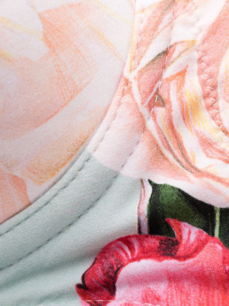 Camellia Print Balconette Bikini Top