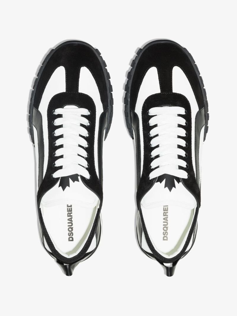 Black and White Legend 551 Leather Sneakers