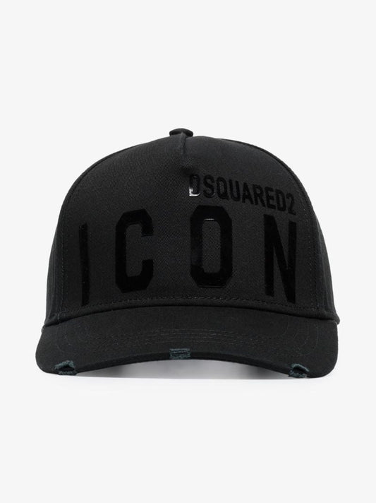 Black Icon Logo Baseball Cap