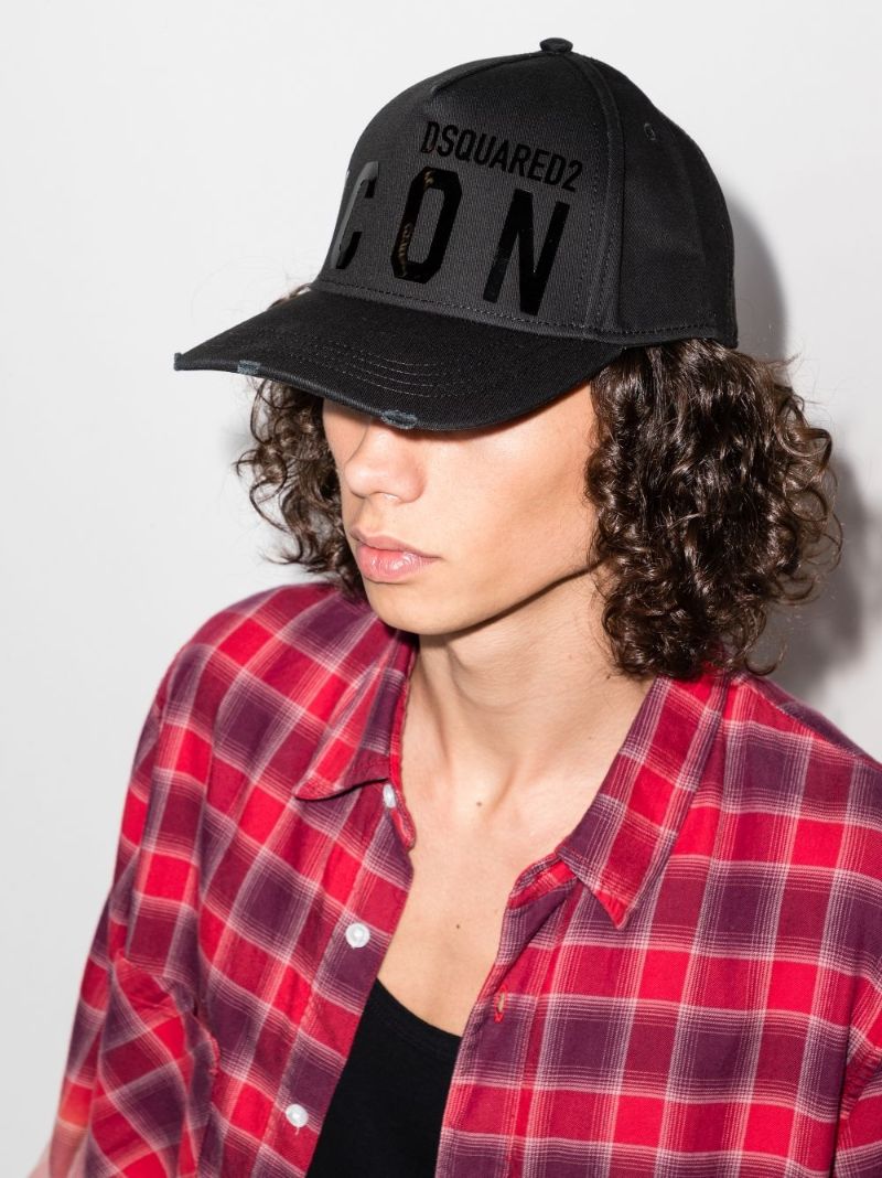 Black Icon Logo Baseball Cap