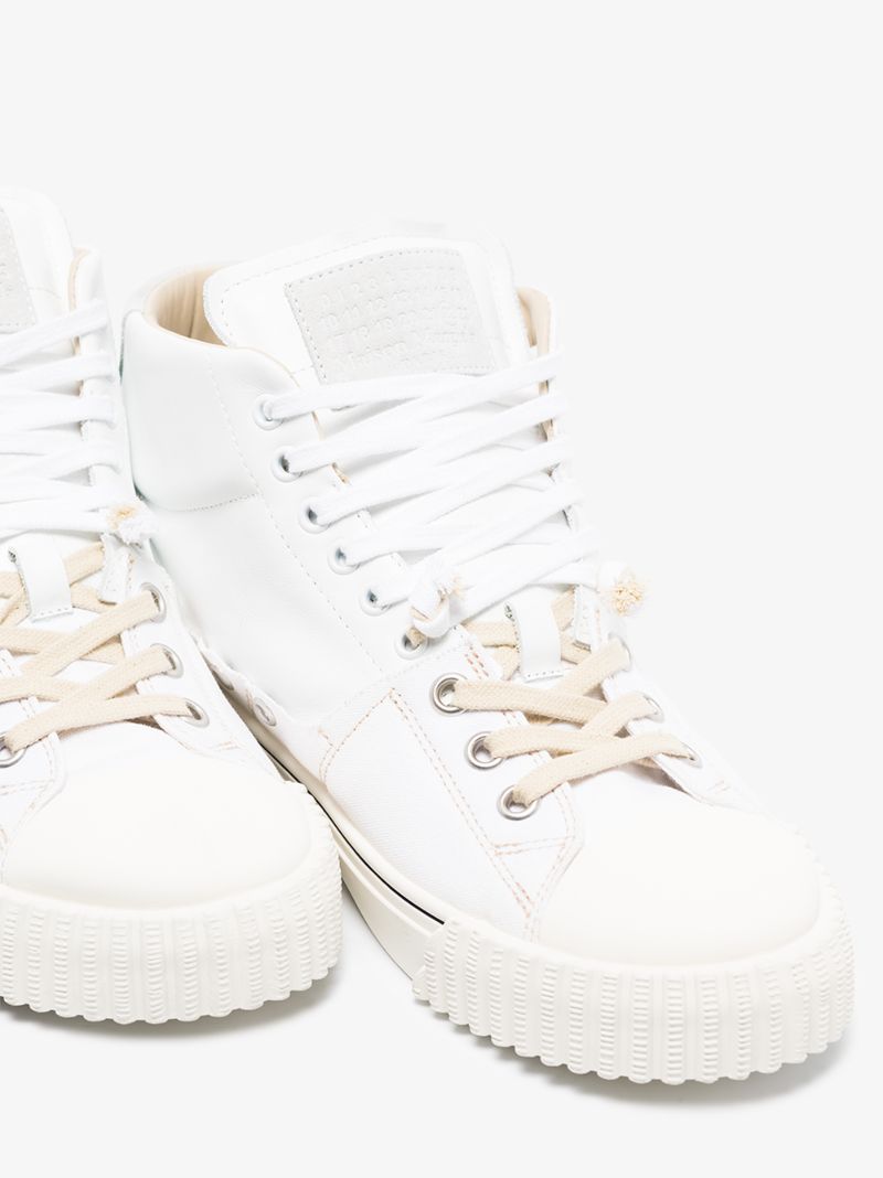 White Evolution High Top Sneakers