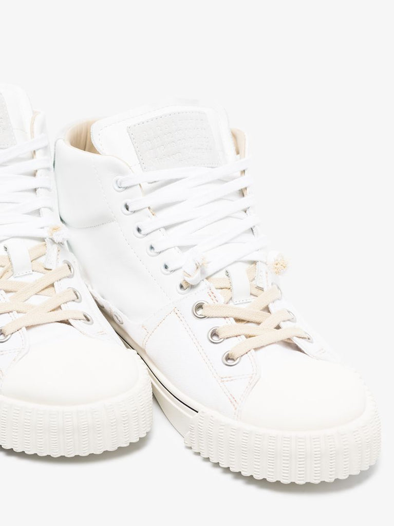 White Evolution High Top Sneakers