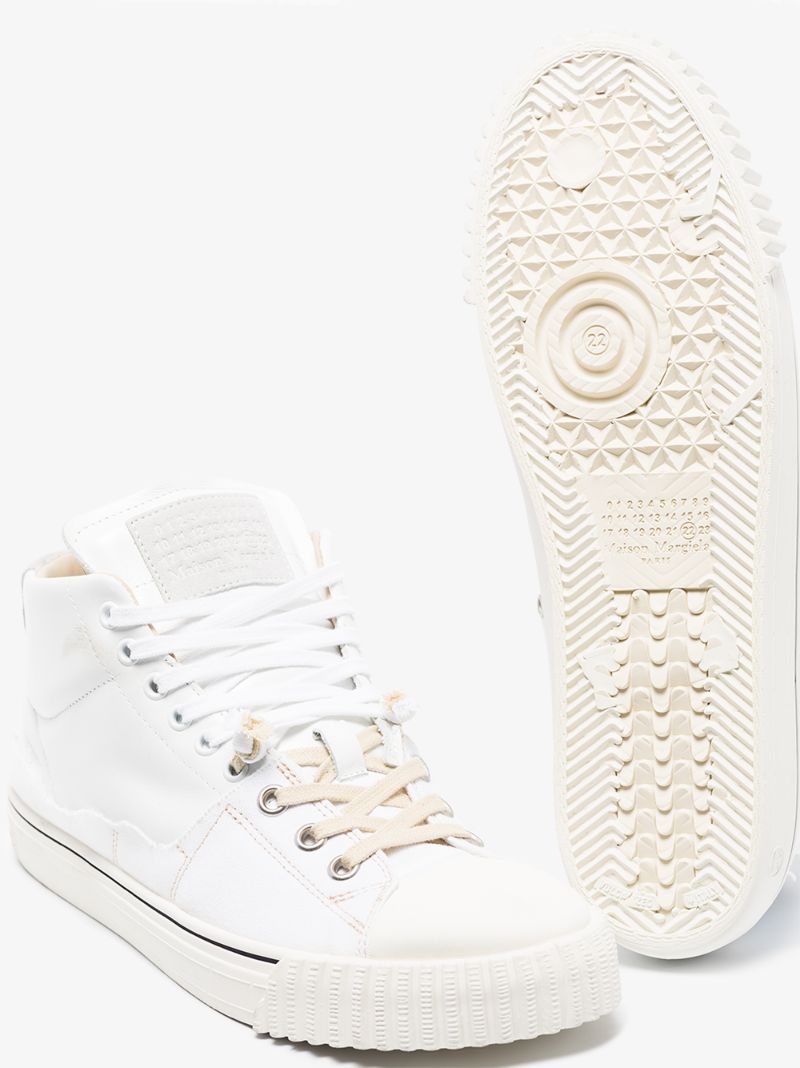 White Evolution High Top Sneakers