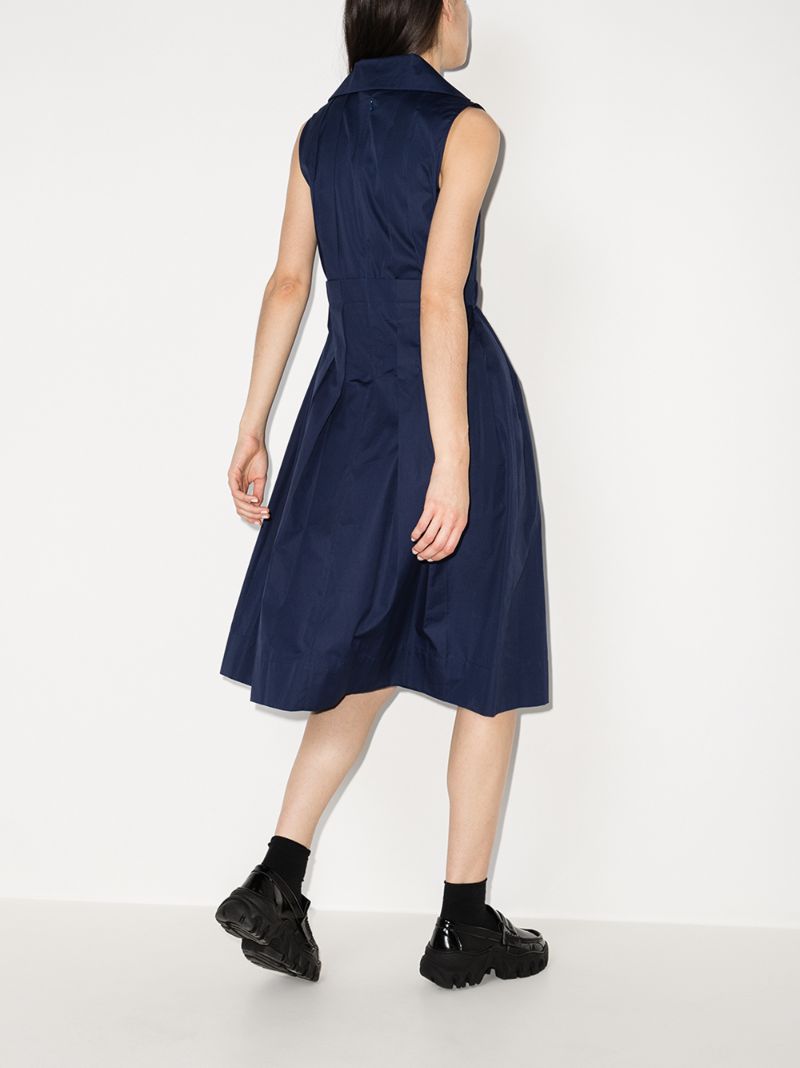 Pleated Midi Shirt Dress
