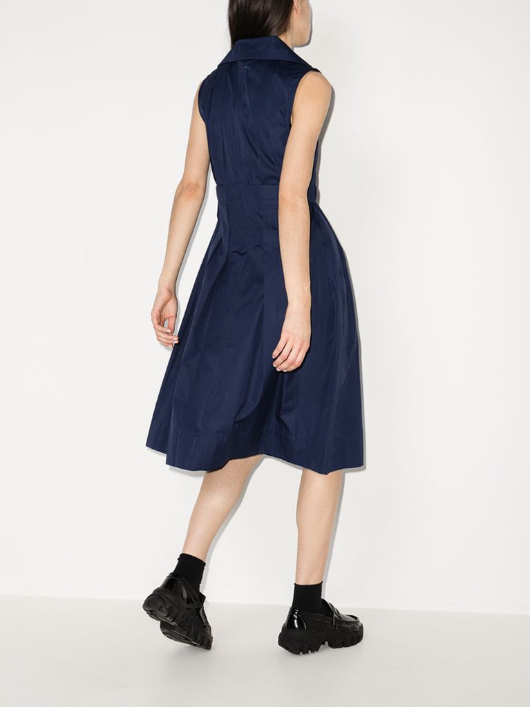 Pleated Midi Shirt Dress