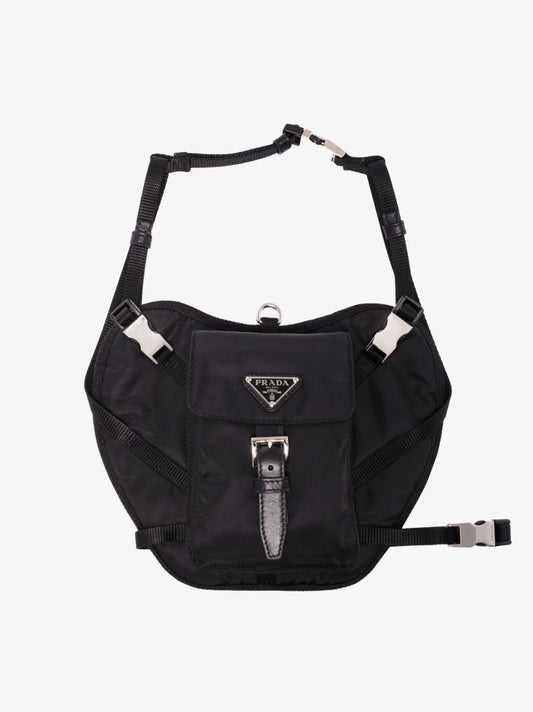Black Logo Plaque Pet Harness