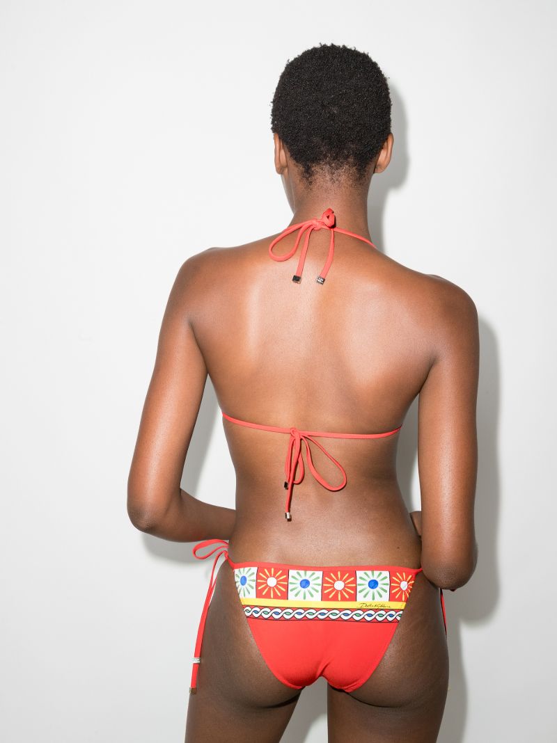 Carretto Printed Triangle Bikini