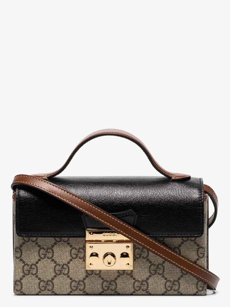 Brown Padlock Mini Bag