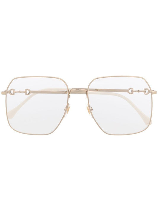 Gold-tone Square Oversized Glasses