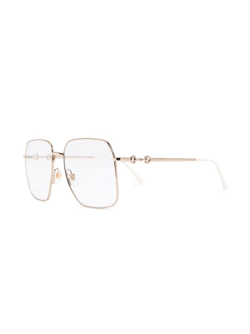 Gold-tone Square Oversized Glasses