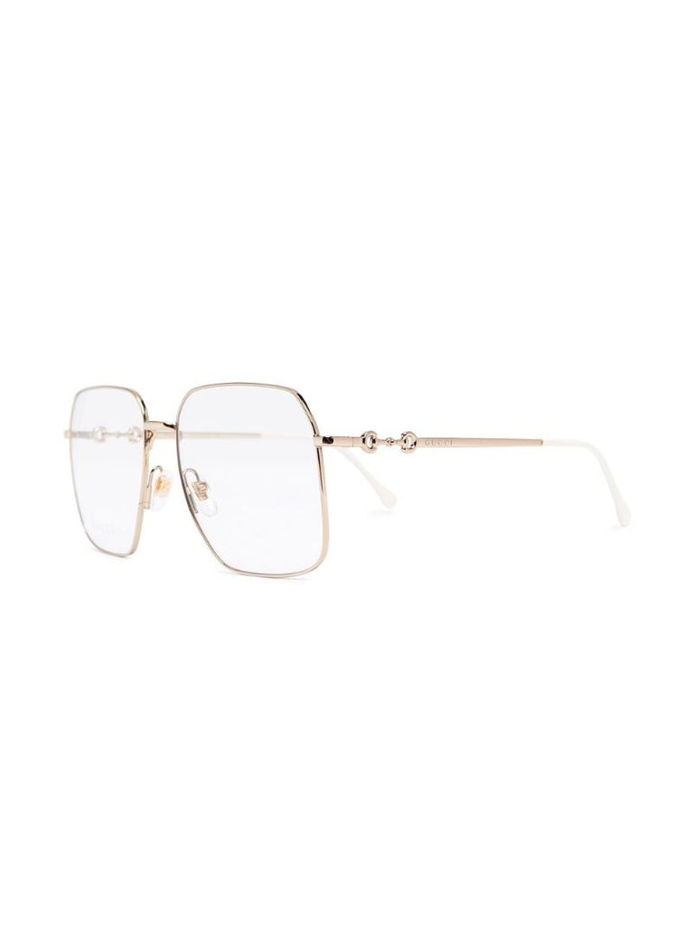 Gold-tone Square Oversized Glasses