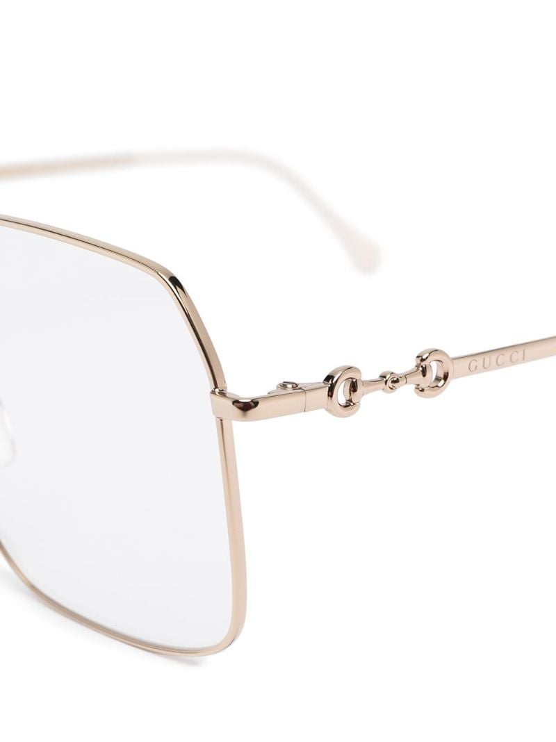 Gold-tone Square Oversized Glasses