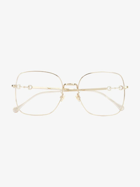 Gold Tone Square Frame Optical Glasses