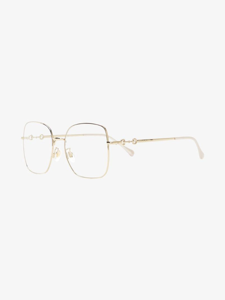 Gold Tone Square Frame Optical Glasses