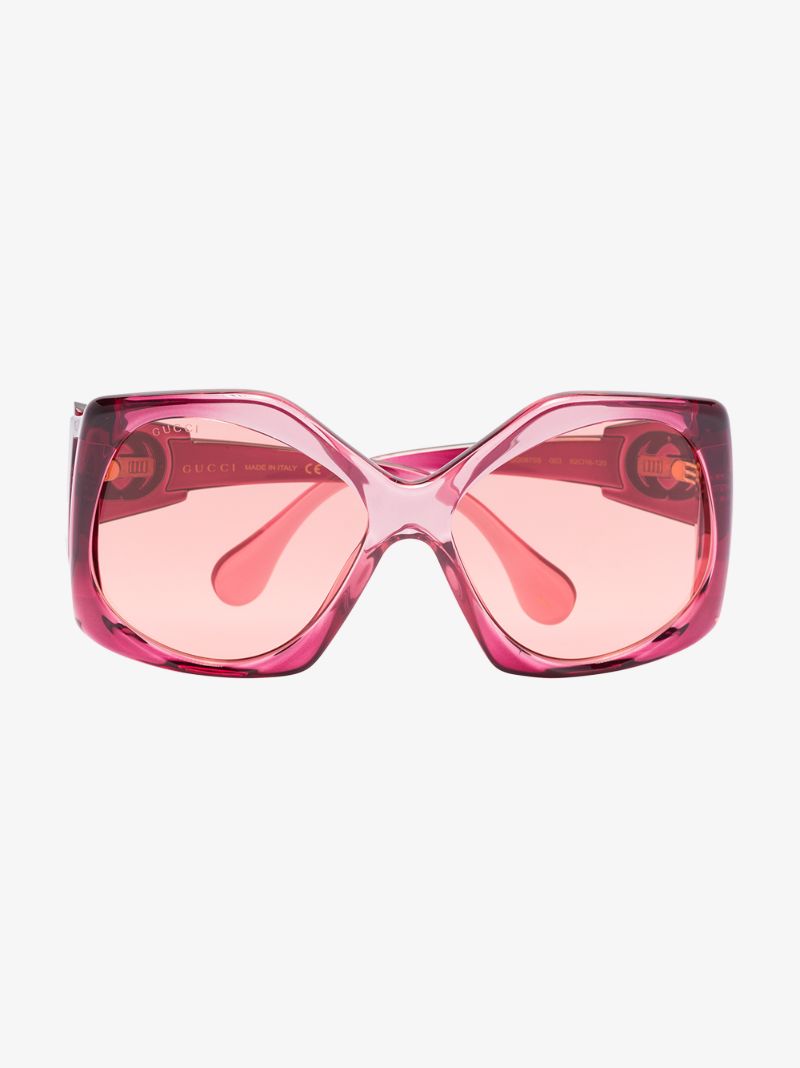 Pink Oversized Round Sunglasses