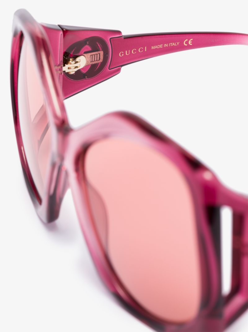 Pink Oversized Round Sunglasses
