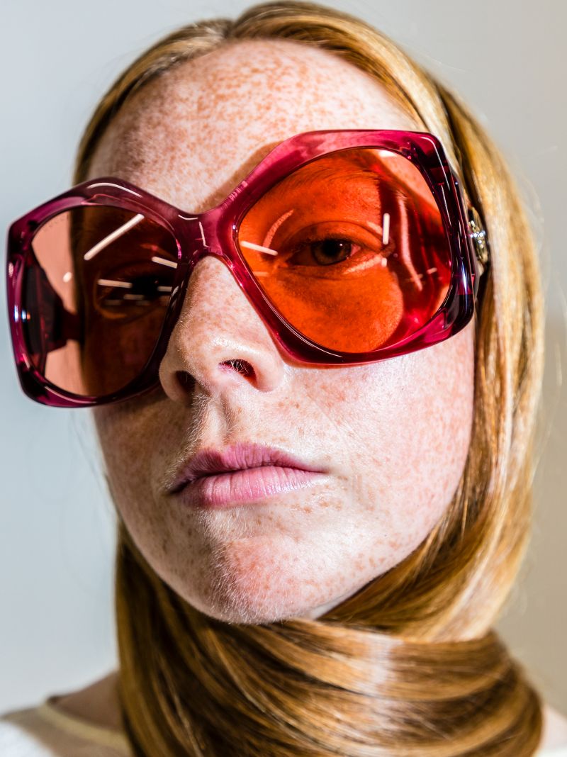 Pink Oversized Round Sunglasses