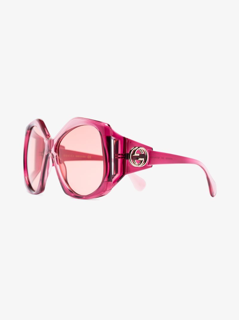 Pink Oversized Round Sunglasses