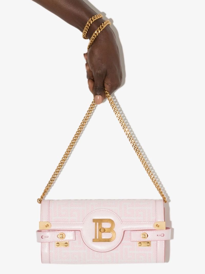 Pink B-buzz 23 Monogram Jacquard Clutch Bag