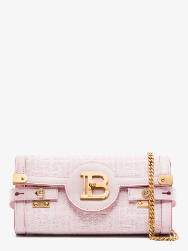 Pink B-buzz 23 Monogram Jacquard Clutch Bag