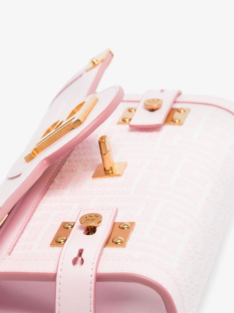 Pink B-buzz 23 Monogram Jacquard Clutch Bag