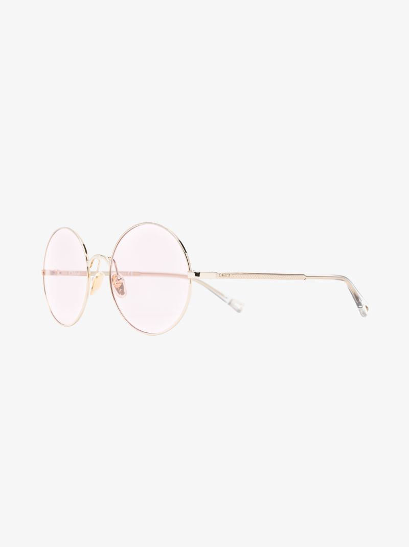 Gold Tone Demi Convertible Gradient Sunglasses