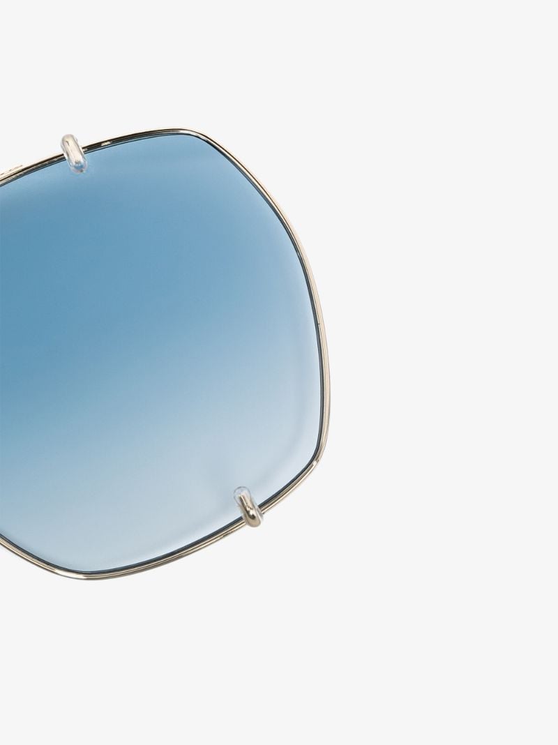Gold Tone Demi Convertible Gradient Sunglasses