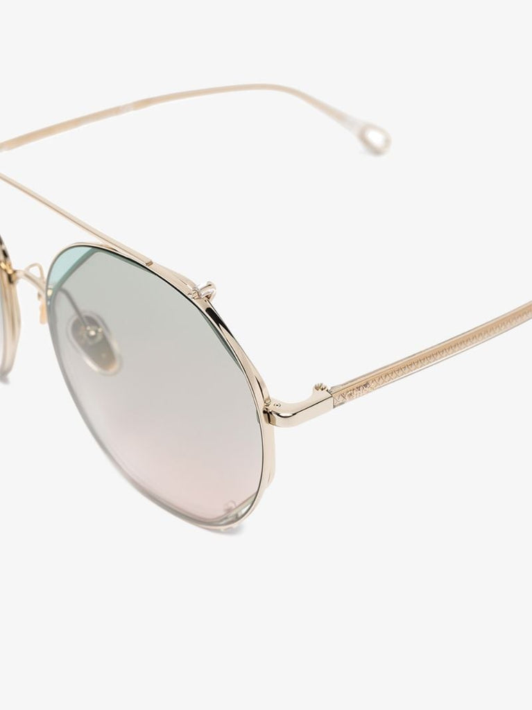 Pink and Green Demi Gradient Sunglasses