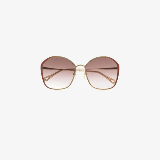 Brown Irene Oversized Square Sunglasses