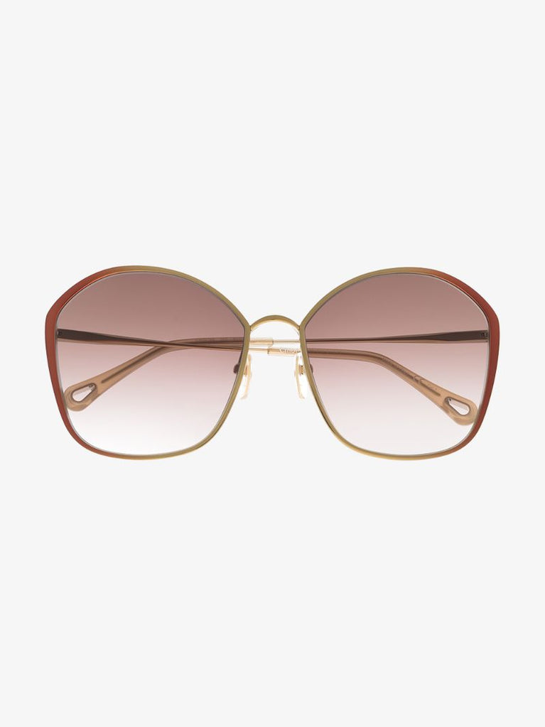 Brown Irene Oversized Square Sunglasses