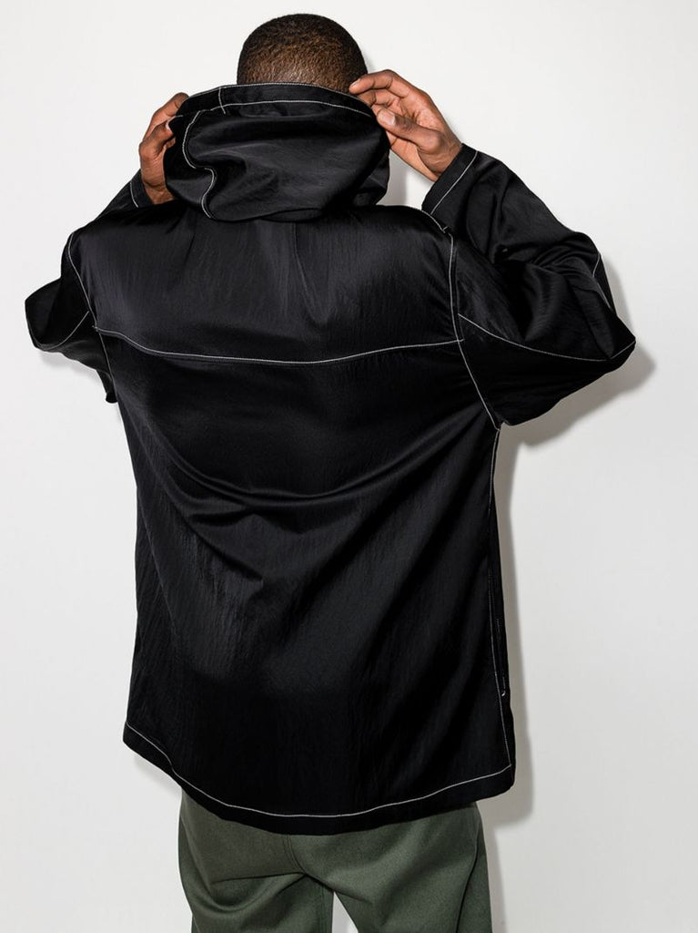 High-neck Zip-up Hooded Jacket