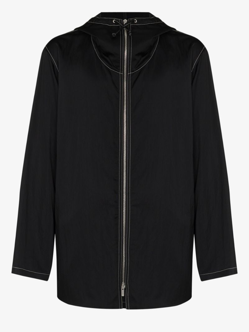 High-neck Zip-up Hooded Jacket