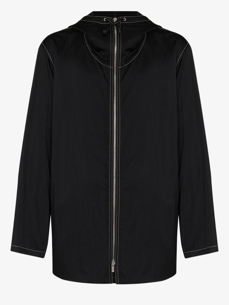 High-neck Zip-up Hooded Jacket