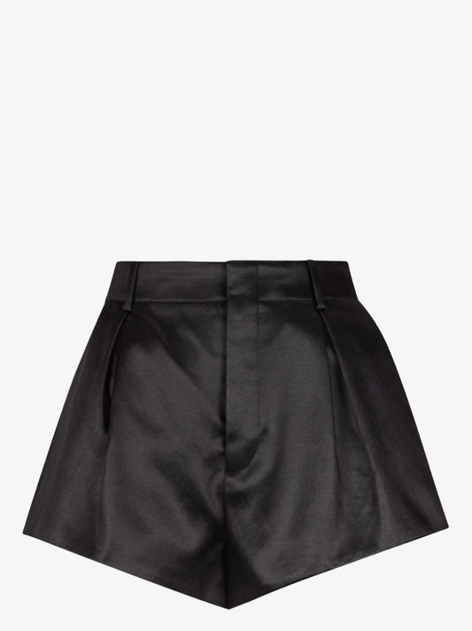Pleated High Waist Shorts