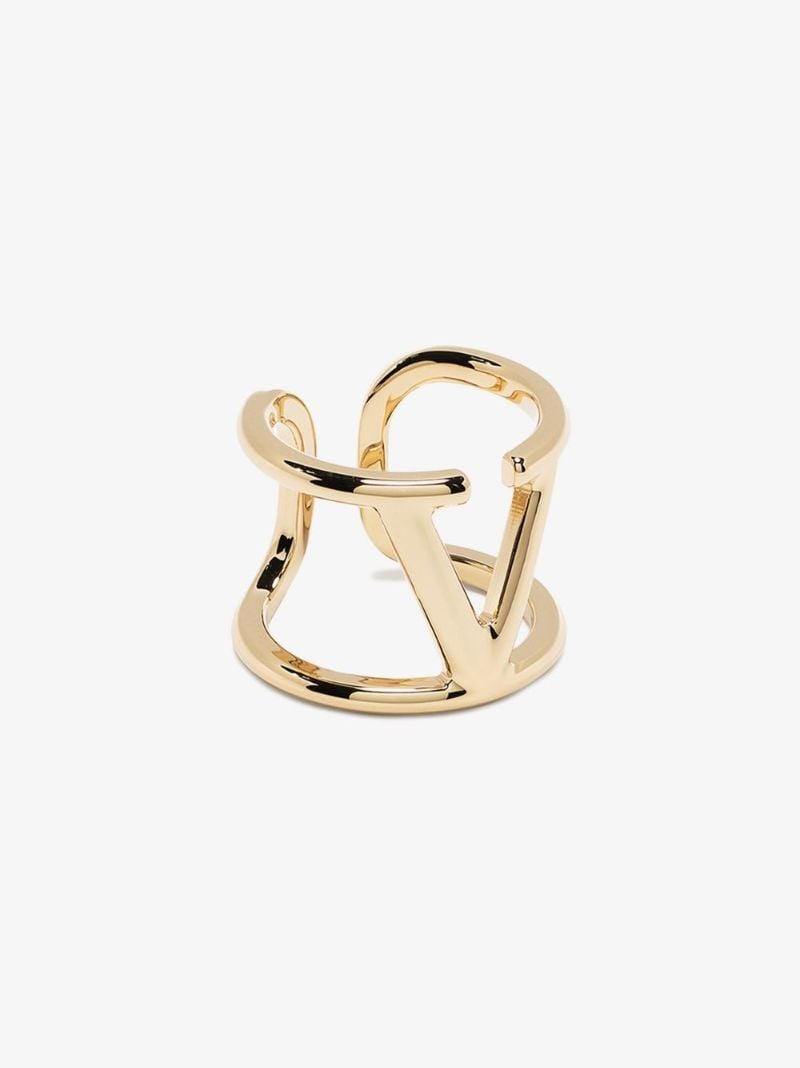 Gold Tone Vlogo Signature Ring