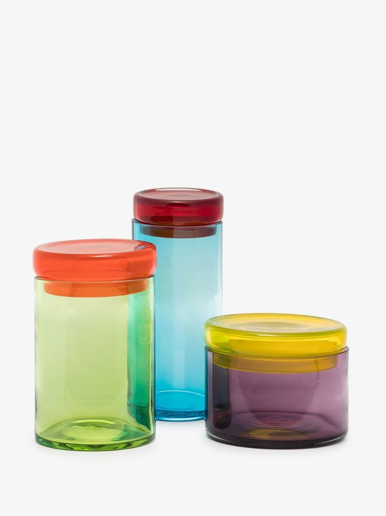 Multicoloured Caps & Jars Set