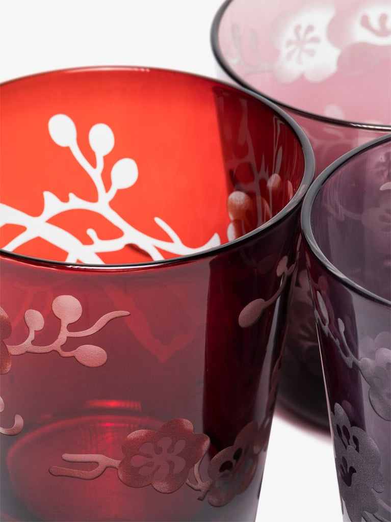 Multicolour Blossom Glass Set