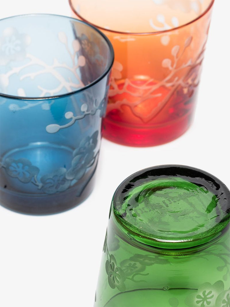 Multicolour Blossom Glass Set