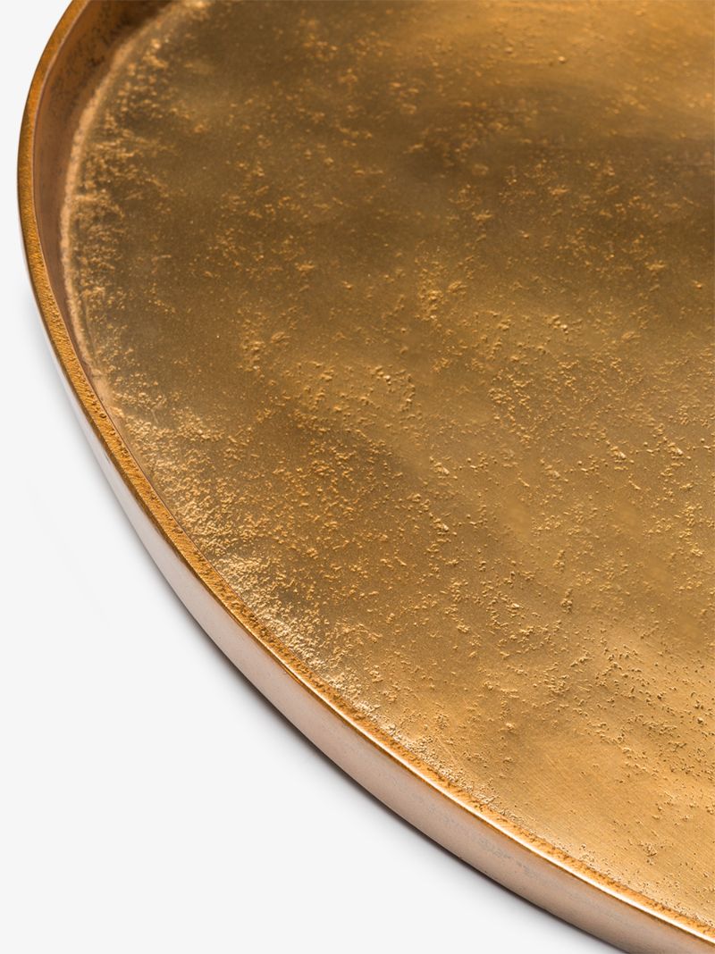 Gold Tone Oval Platter Set