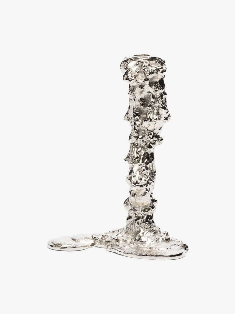 Silver-tone Drip Large Candle Holder